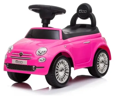 Produktbild von FIAT 500 Rutschauto Kinder (1–3 Jahre) – Offiziell Lizenziert, mit Hupe, Stauraum & Soundeffekten – Kinder Rutscher – Rosa
