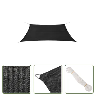 Produktbild von The Living Store Sonnensegel HDPE Rechteckig 2x4 m Anthrazit