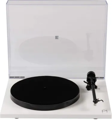 Produktbild von Rega Planar 1 Plus Plattenspieler Weiß Matt mit MM-Tonabnehmer Phono