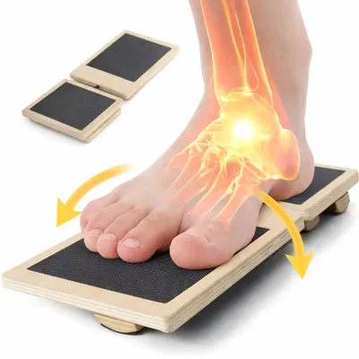 Produktbild von Balance Board Holz Balancegerät l Wackelbrett Training Gleichgewicht Koordination Fitness Sportgerät Haltungskorrektur Core Training