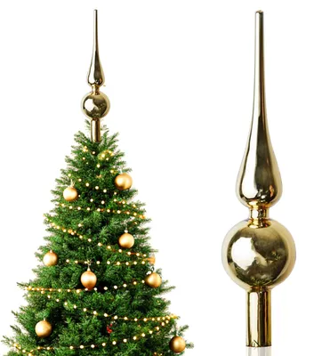 Productafbeelding van Kerstboom Piek | Glas | 24,5 cm | Glanzend | Goud