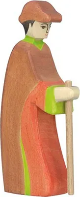 Image de BOIS berger avec bâton 3 en bois