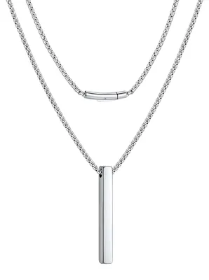 Zdjęcie produktu dla Solidchoice - Męski łańcuch ze stalowym zawieszeniem, stal nierdzewna, 60 cm, kolor srebrny