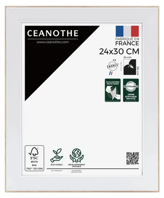 Image de Cadre photo Newton brut 24x30 cm, cadre pour poster, image, ou puzzle. Cadre photo de qualité avec verre acrylique anti-reflet.