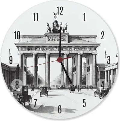 Produktbild von Berlin Souvenir Brandenburger Tor Wanduhr aus Alu