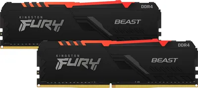 Produktbild von Kingston Technology FURY Beast RGB, 32 GB, 2 x 16 GB, DDR4, 288-pin DIMM