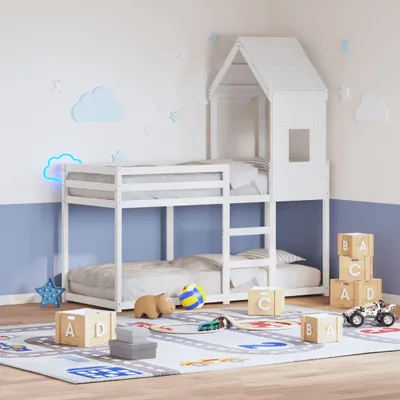 Produktbild von "im Angebot" Dach für Kinderbett Weiß 60x89x134,5 cm Massivholz Kiefer - Trampolin-Zubehör CC23368