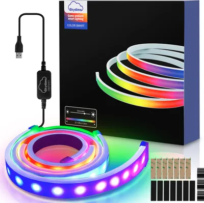Immagine prodotto di TolleTour Striscia LED per scrivania da gioco RGBIC Striscia LED per monitor PC da 27 pollici Retroilluminazione USB Illuminazione a LED con controllo tramite app