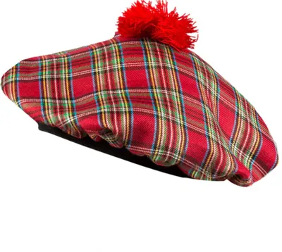 Produktbild von Barett rot Schottenmütze Baskenmütze