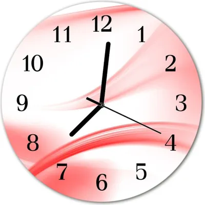 Produktbild von Glasuhr Wanduhr Küchenuhr Echt-Glas 30fi cm Abstrakte Kunst rot