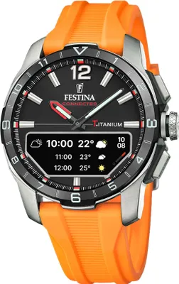 Produktbild von Herren-Smartwatch FESTINA 23000/D in sportlichem Orange aus Titan