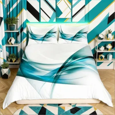Image de Ensemble de couette géométrique pour enfants, marque Solidchoice