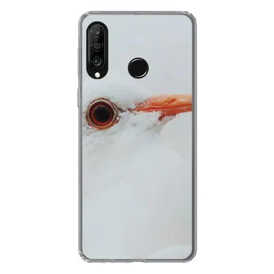 Produktbild von MuchoWow® Handyhülle Schutzhülle Hülle für Huawei P30 Lite Nahaufnahme einer weißen Taube Silikon Softcase Handy Hülle - Handyhülle