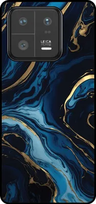 Produktbild von Smartphonica Phone Case Fit für Xiaomi 13 Pro mit Marmor Druck - TPU zurück Abdeckung Fall Gold blau Marmor Design - Gold Blau