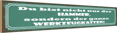 Produktbild von vianmo Holzschild 10x46 cm du Bist nicht nur der Hammer Dekoration