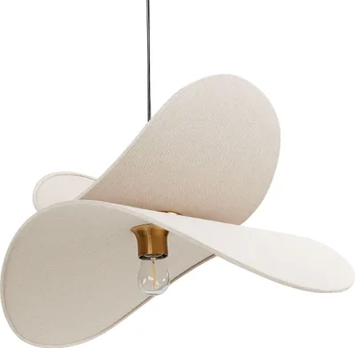 Produktbild von BELIANI Hängeleuchte Beige Stoffschirm Gewellt Glühbirnen-Optik Wellenform Langes Kabel Modern Beleuchtung Leuchte Esszimmer Schlafzimmer Wohnzimmer