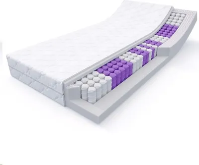 Produktbild von MSS e.K. Deluxe Taschenfederkernmatratze 90 x 200 x 20 cm | Härtegrad H4 | 7-Zonen Federkernmatratze mit Microfaser-Bezug