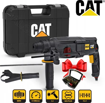 Produktbild von CAT DX26, SDS Plus, Schwarz, Rot, Gelb, 2,6 cm, 1200 RPM, 3 J, 5300 BPM