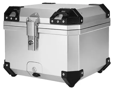Obrázek produktu pro Motocyklový topcase, uzamykatelný, vodotěsný, 45 l, stříbrný kufr