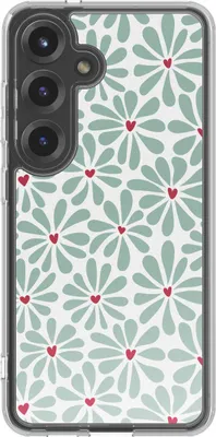Zdjęcie produktu dla etui imoshion Design do Samsung Galaxy S25 - Bloom Love Sage Green