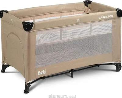 Zdjęcie produktu dla Łóżeczko turystyczne Esti opuszczany bok brązowe