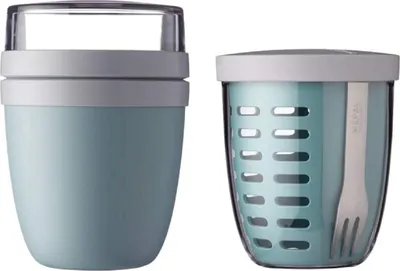 Produktbild von Mepal Set Ellipse Lunchpot mit Fruitpot Lunchbox Essensbehälter (Nordic Green)
