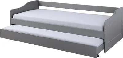 Produktbild von Inter Link Funktionsbett MALTE 90x200 Grau Massivholz