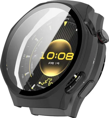 Image de Pour Huawei Watch GT 6 Pro Housse de protection en plastique + 9H verre dur Frosted Noir
