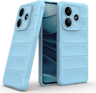 Produktbild von Handy Hülle für Xiaomi Redmi Note 14 5G Grip Case Cover Schutzhülle Softgrip Farbe: Hellblau