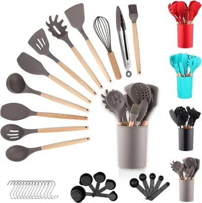 Produktbild von Silikon Küchenutensilien Set 38-teilig