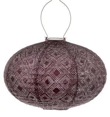 Produktbild von LUMIZ Solarlaterne für Außen - Gartenbeleuchtung - Solarlampen - Gartendeko - Oval - 40cm - Pflaum