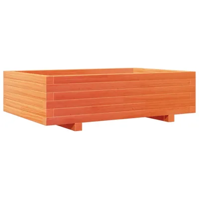 Produktbild von vidaXL Pflanzkübel Wachsbraun 90x60x26,5 cm Massivholz Kiefer