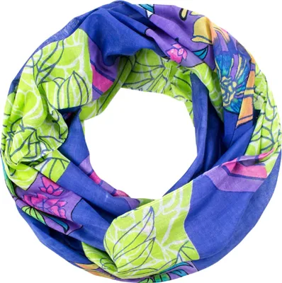 Produktbild von Sunsa Damen Loop Schal. Baumwolle Schlauchschal. Dünn Loopschal mit Blumendesign