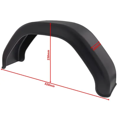 Produktbild von Anhänger Kotflügel für 8" Reifen B120xS520xH230mm Kunststoff