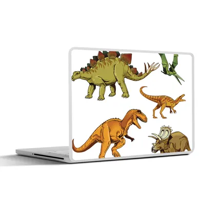 Produktbild von MuchoWow® Laptop Aufkleber Sticker Cover Dinosaurier - Zeichnung - Jungen - Kinder 36.5x27.5 cm - Laptop-Sticker
