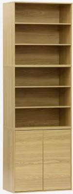Immagine prodotto di Libreria modulare con 2 ante e 5 livelli, Quercia