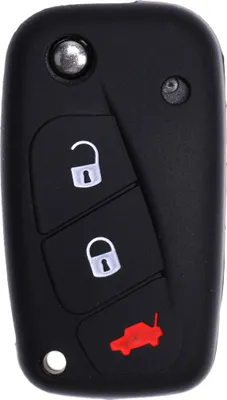 Produktbild von Auto Schlüssel Hülle Silikon Schutz Cover Schwarz kompatibel mit FIAT Panda Punto Ducato Stilo Brava Iveco Lancia 3 Tasten Klappschlüssel