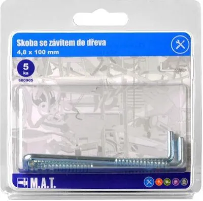 Zdjęcie produktu dla zszywka z gwintem do drewna 100x4,8mm Zn (5szt)