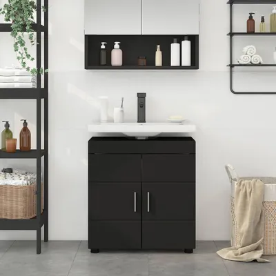 Immagine prodotto di Maison Exclusive - Set di mobili da bagno TULUM Nero 60 x 34 x 63 cm