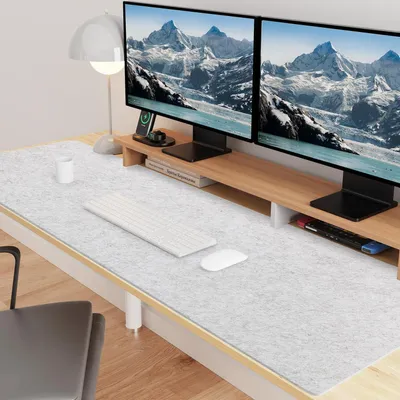 Immagine prodotto di Tappetino in feltro per scrivania, 120x60 cm, grigio chiaro