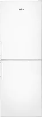 A white refrigerator-freezer combination.