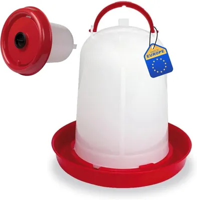 Zdjęcie produktu dla Agrarzone Premium Poidło dla kurczaków z korkiem, czerwone, 8 l