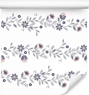 Obrázek produktu pro 10m VLIES tapety na zeď DECORATIVE Wildflowers Flowers Příroda Obývací pokoj Ložnice Listy 6478
