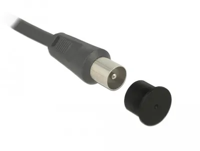 Produktbild von DeLOCK 60165, F jack, Schwarz, Typ F, Polyethylen (PE), 11,5 mm, 14 mm