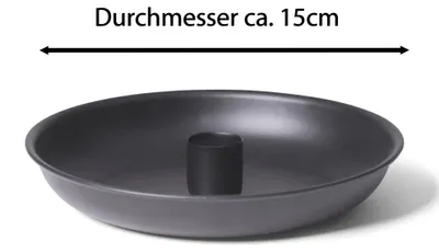Produktbild von Novaliv 12er-Set Stabkerzenhalter 15cm Metall SCHWARZ Weihnachtsdekoration candle holder Kerzenhalter Adventskranz rund Tafelkerzen Kerzenpick Kerzenteller Dekoschale Weihnachten scandic chic