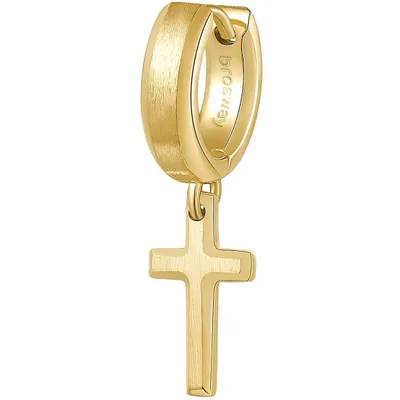 Produktbild von Modern gold-plated single earrings Cross Ink BIK29