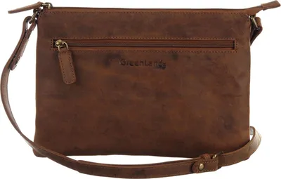 Produktbild von GreenLand Nature Leder Umhängetasche Monte Crossbody Bag Brown braun