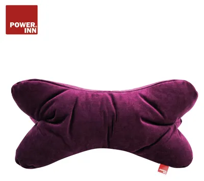 Produktbild von POWER INN® Leseknochen de Luxe | Lila-Samt | Nackenkissen  Reisekissen
