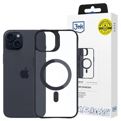 Image de Coque Satin Armor 3MK pour iPhone 15 Plus - Noir