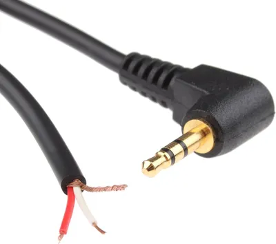 Produktbild von YEL Kabel mit 3 Lötstellen, 1,4m Audiokabel 2,5mm, Stereo Klinkenstecker 3,5mm